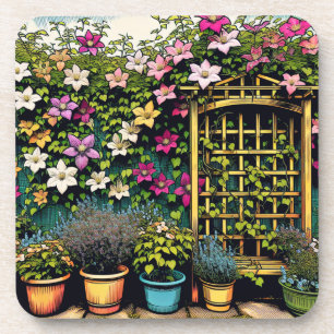 Plant and Gardening Lovers Clematis Trellis Coaster