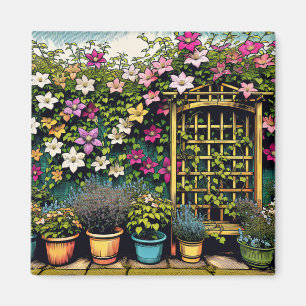 Plant and Gardening Lovers Clematis Trellis Magnet