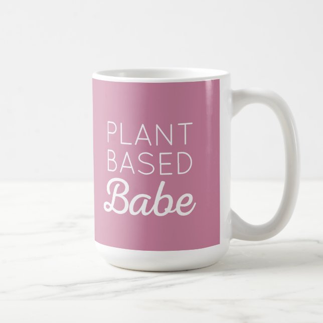 Plant-Based Babe Pink Mug (Right)