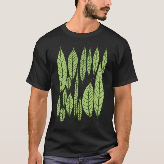 Plant Based Botanical Leaves Graphic Tee (Front)