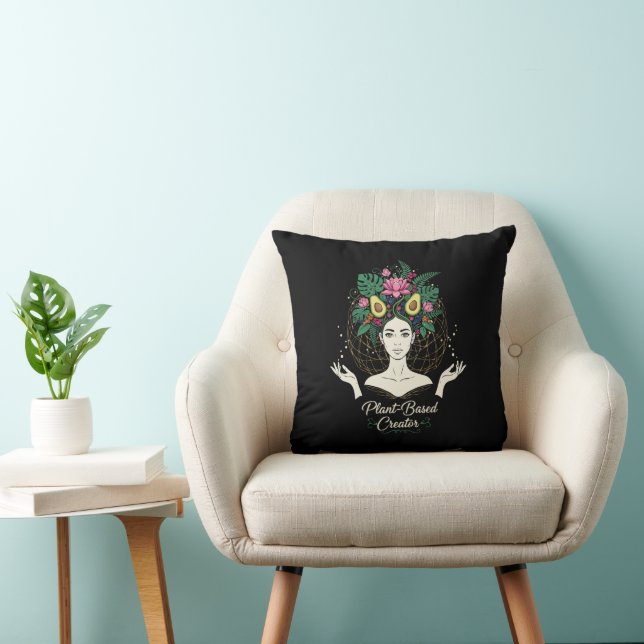 Plant-Based Creator Vegan Goddess Botanical Avocad Cushion (Chair)