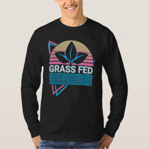 Plant Based Diet Vegan Veganism Retro Grass Fed T-Shirt