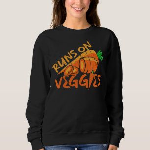 Plant Based Runs On Veggies Carrot Go Vegan Sweatshirt