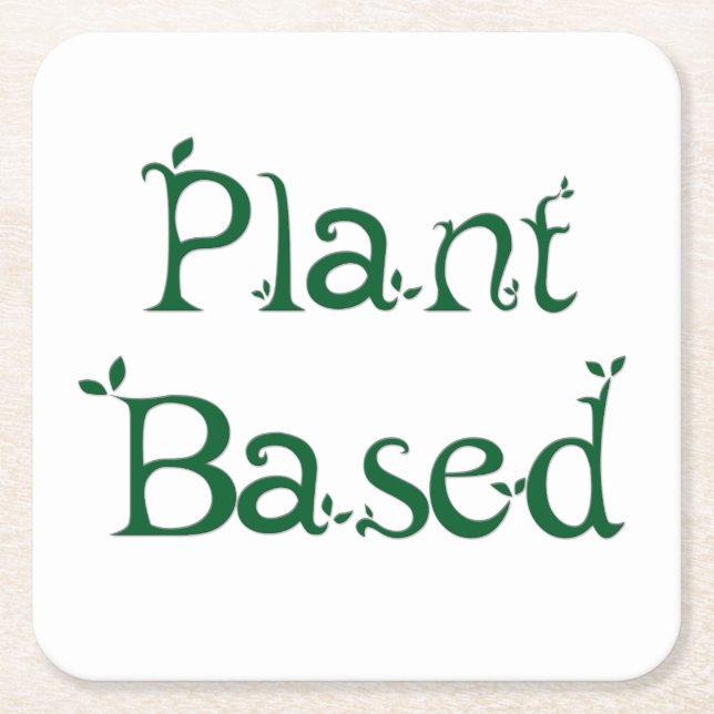 Plant Based Square Paper Coaster (Front)