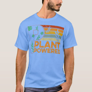Plant Based Vegetarian Retro Men Women Plant Power T-Shirt