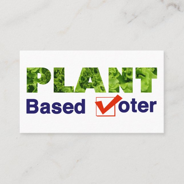Plant Based Voter Business Card (Front)