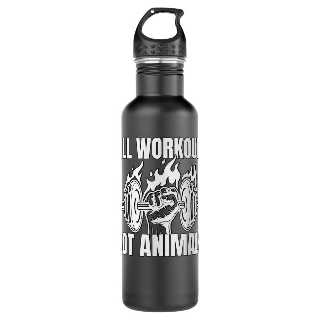 Plant Based Weight Gainer Vegan Kill Workouts Not  710 Ml Water Bottle (Front)
