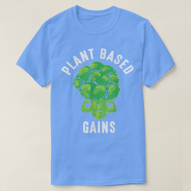 Plant Based Weight Gainer Vegan Vegetarian Fitness T-Shirt (Design Front)