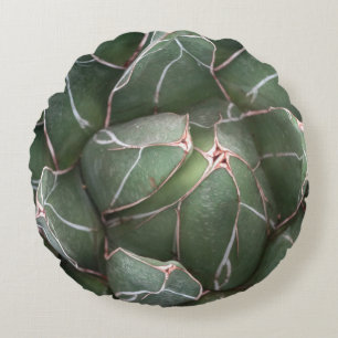 Plant Brushed Polyester Round throw cushion