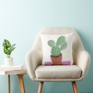 Plant Cactus Green Purple houseplants Cushion