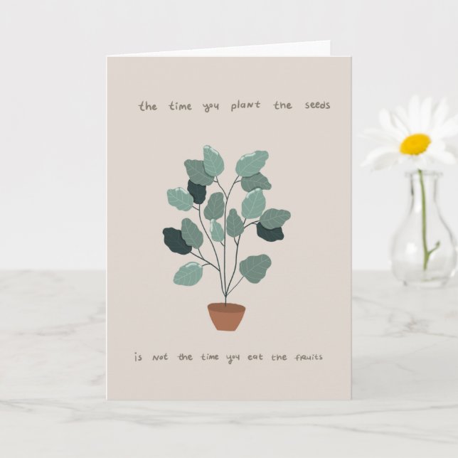 Plant card with quote (Small Plant)
