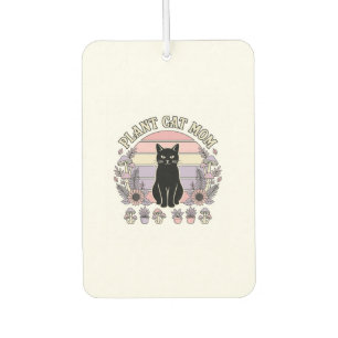 Plant Cat Mum Cat Plants Cottagecore Vintage Vecto Car Air Freshener