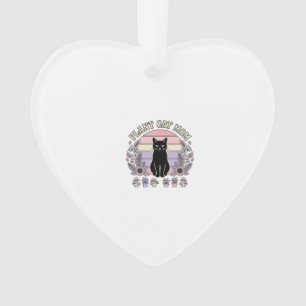 Plant Cat Mum Cat Plants Cottagecore Vintage Vecto Ornament