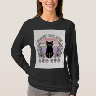 Plant Cat Mum Cat Plants Cottagecore Vintage Vecto T-Shirt