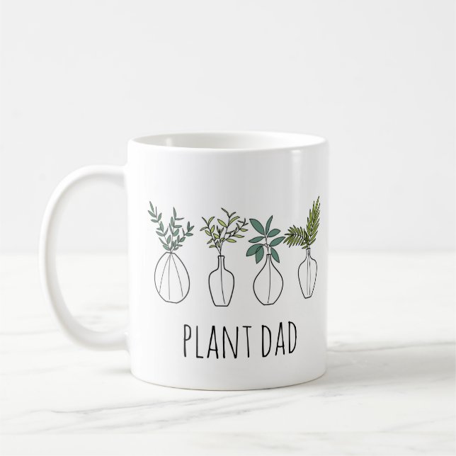 Plant Dad and Name Coffee Mug (Left)