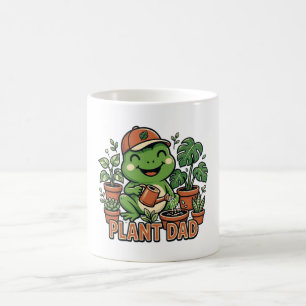 Plant Dad Frog Watering Houseplants Funny Plant Coffee Mug