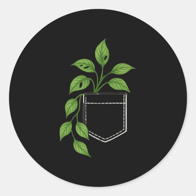 Plant Dad Plant Moms, House Plan Gardener Grow Tho Classic Round Sticker (Front)