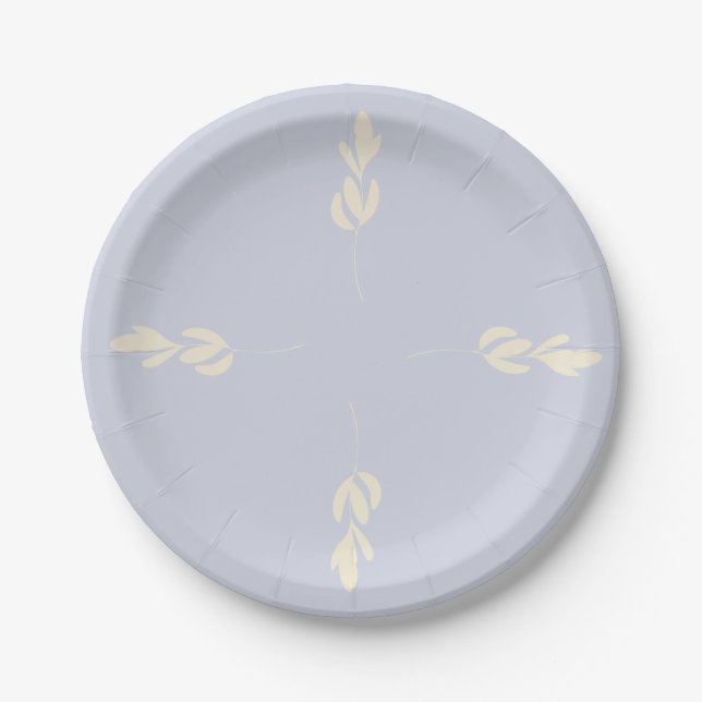 Plant design paper plate. plate (Front)