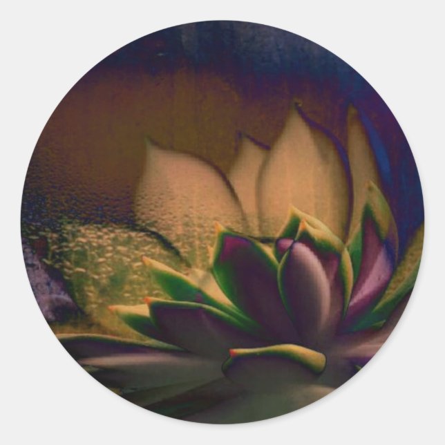 Plant Digital Art Classic Round Sticker (Front)