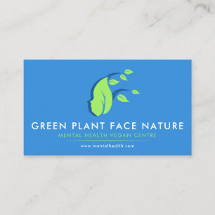 Plant Face Nature Vegan Business Card