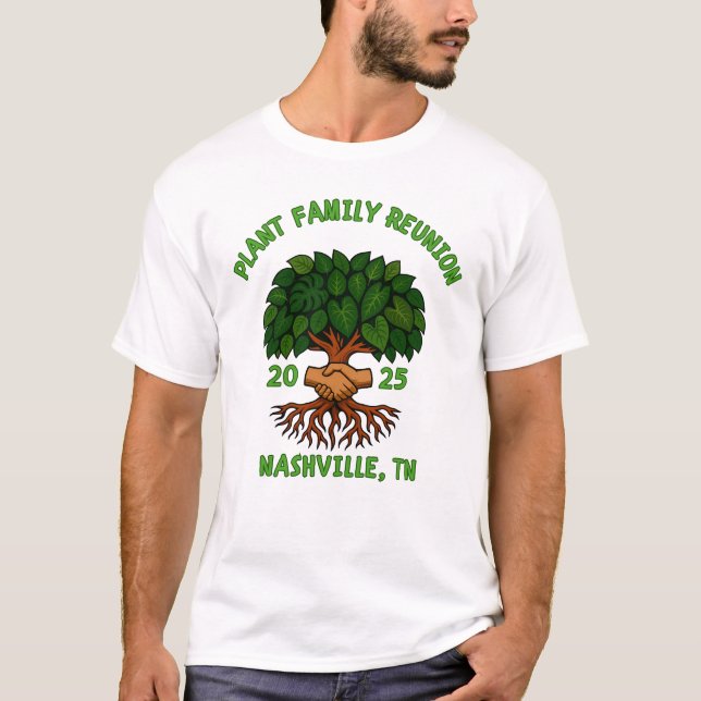 Plant Family Reunion Funny Garden Nature design  T-Shirt (Front)