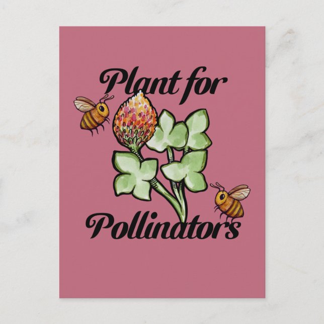 Plant for Pollinators Bee                          Postcard (Front)