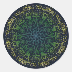 Plant for Pollinators fun gardener gardening art   Classic Round Sticker