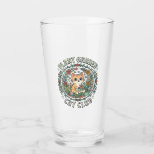 Plant Garden Cat Funny Cat Lover Design - Plant Ga Glass