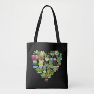 Plant Garden Plant Heart Heart Potted Plant Tote Bag