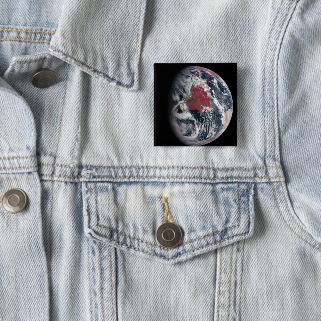 Plant Growth On Planet Earth. 15 Cm Square Badge (In Situ)