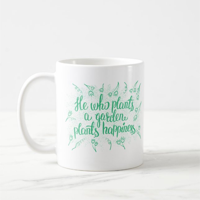 Plant Happiness Coffee Mug (Left)