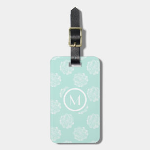 Plant Happiness Pastel Succulent Pattern Luggage Tag