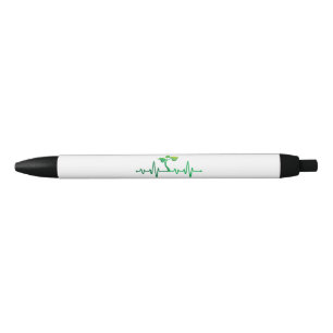 Plant Heartbeat - Botany Botanist Gardening Plant Black Ink Pen