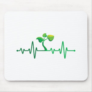 Plant Heartbeat - Botany Botanist Gardening Plant Mouse Pad