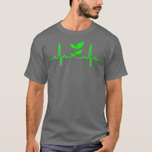 Plant Heartbeat, Vegan Pulse, Vegetarian Vegan Pul T-Shirt