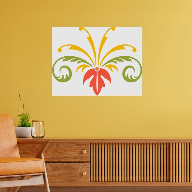 Plant Illustration Yellow Orange Green Poster (Creator Uploaded)