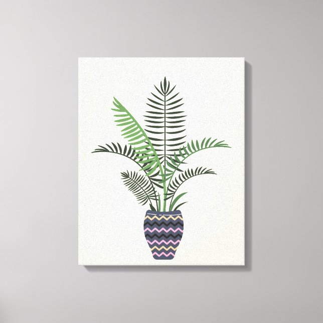Plant in Decorative Vase Canvas Print (Front)