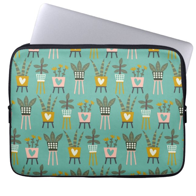Plant Lady Art Laptop Sleeve (Front)