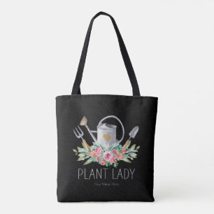 Plant Lady Boho Watercolor Gardener Humour Tote Ba Bag