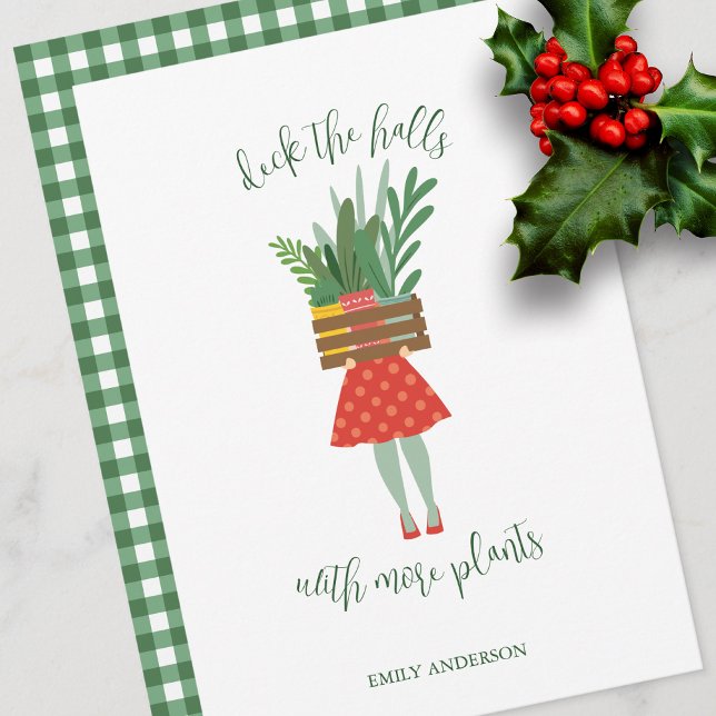Plant Lady Christmas Flat Card (Creator Uploaded)