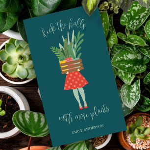 Plant Lady Christmas Rectangular Sticker