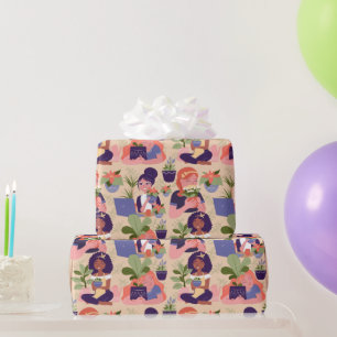Plant Lady Gardening Wrapping Paper