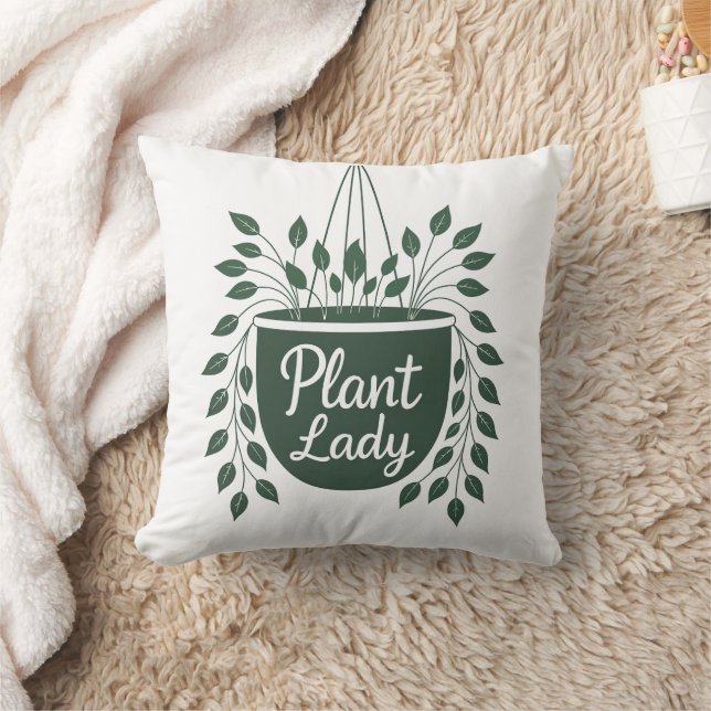 Plant Lady Hanging Plant Cushion (Blanket)