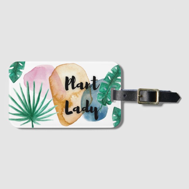 Plant Lady mug Luggage Tag (Front Horizontal)