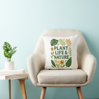 Plant Life & Nature – Botanical Design Cushion