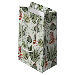 Plant Lover Aloe Vera Succulents Cactus Nature Small Gift Bag