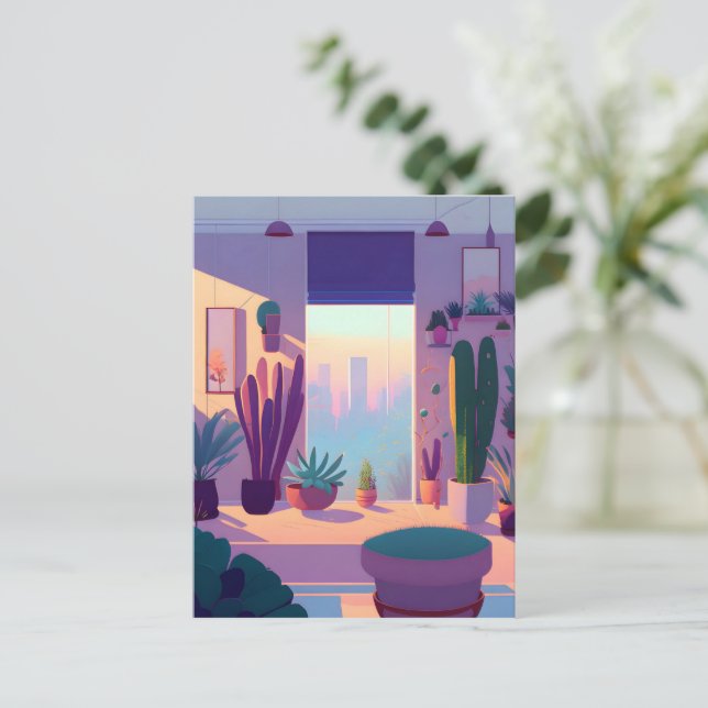 Plant Lover Apartment, Postcrossing Postcard (Standing Front)