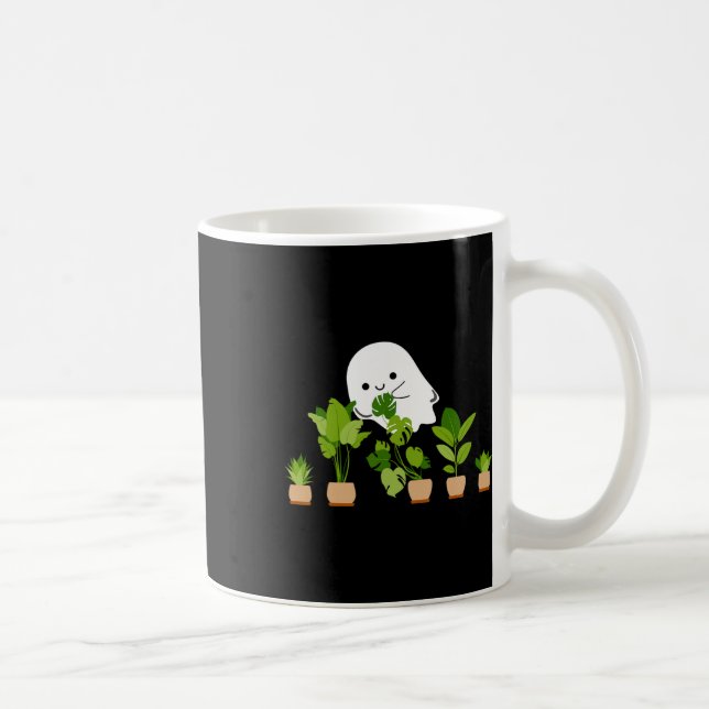Plant Lover Cute Halloween Ghost Gift  Coffee Mug (Right)
