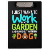 Plant Lover In My Garden With My Dog
