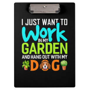 Plant Lover In My Garden With My Dog Clipboard
